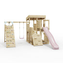 ClassicPlay Sentinel XL Lookout Tower with 3 Decks, Single Swing, Climbing Wall and Slide