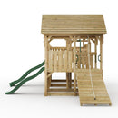 FarmPlay Hayloft and Mini Loft Climbing Frame with Double Swing, Bridge and Slides