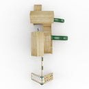FarmPlay Hayloft and Mini Loft Climbing Frame with Double Swing, Climbing Wall, Bridge and Slides