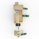 FarmPlay Hayloft and Mini Loft Climbing Frame with Double Swing, Climbing Wall with Deck, Bridge and Slides