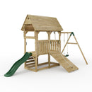 FarmPlay Mini Loft Climbing Frame with Single Swing and Slide