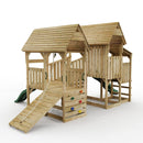 FarmPlay Stable and Mini Loft Climbing Frame with Bridge and Slides