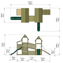 FarmPlay Stable and Mini Loft Climbing Frame with Bridge and Slides