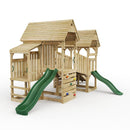 FarmPlay Stable and Mini Loft Climbing Frame with Bridge and Slides