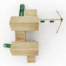FarmPlay Stable and Mini Loft Climbing Frame with Double Swing, Bridge and Slides