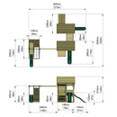 FarmPlay Stable and Mini Loft Climbing Frame with Double Swing, Climbing Wall with Deck, Bridge and Slides