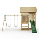FarmPlay Stable Climbing Frame with Double Swing and Slide