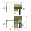 FarmPlay Stable Climbing Frame with Double Swing and Slide