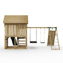 FarmPlay Stable Climbing Frame with Double Swing, Climbing Wall and Slide