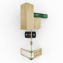 FarmPlay Stable Climbing Frame with Double Swing, Climbing Wall and Slide