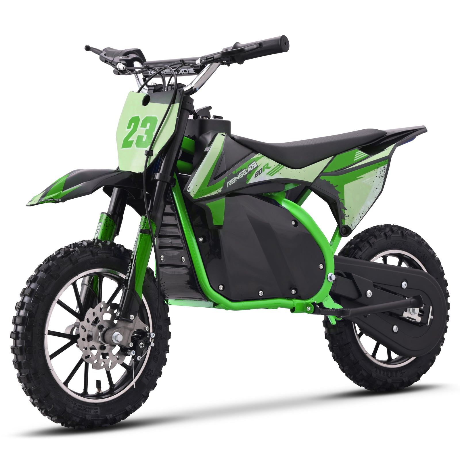 Renegade 80R 36V 800W Electric Mini Dirt Bike - Green