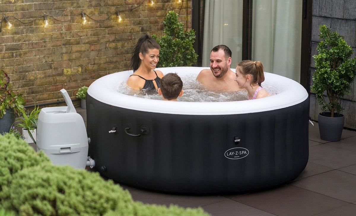 Lay-Z-Spa 71in x 26in Miami AirJet Inflatable Hot Tub Spa Lay-Z-Spa 71in x 26in Miami AirJet Inflatable Hot Tub Spa