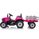 OutdoorToys Kids Electric Ride On Tractor with Trailer
