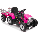 OutdoorToys Kids Electric Ride On Tractor with Trailer