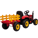 OutdoorToys Kids Electric Ride On Tractor with Trailer