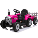 OutdoorToys Kids Electric Ride On Tractor with Trailer