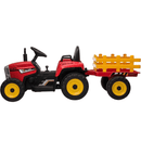 OutdoorToys Kids Electric Ride On Tractor with Trailer