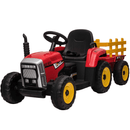 OutdoorToys Kids Electric Ride On Tractor with Trailer
