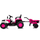 OutdoorToys XT50 Kids Electric Ride On Tractor with Trailer