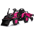 OutdoorToys XT60 Kids Electric Ride On Tractor with Trailer