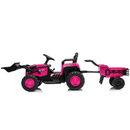 OutdoorToys XT60 Kids Electric Ride On Tractor with Trailer