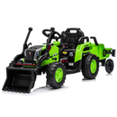 OutdoorToys XT60 Kids Electric Ride On Tractor with Trailer