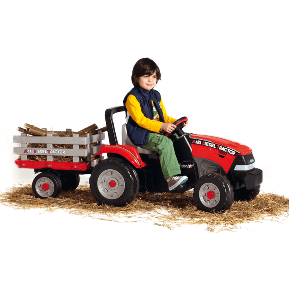 Peg Perego Maxi Diesel Pedal Ride On Tractor | OutdoorToys