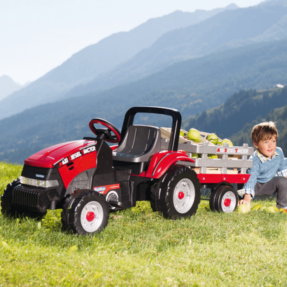 peg perego blue tractor Peg Perego Maxi Diesel Pedal Ride On Tractor