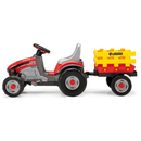 Peg Perego Mini Tony Tiger Pedal Ride On Tractor with Trailer