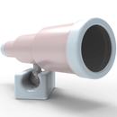 Polar Play Plastic Telescope - Dusky Pink