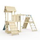 PolarPlay Balcony Tower Kids Wooden Climbing Frame - Climb & Swing Kory Mist