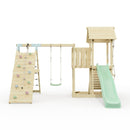 PolarPlay Balcony Tower Kids Wooden Climbing Frame - Climb & Swing Kory Sage