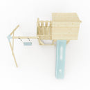 PolarPlay Balcony Tower Kids Wooden Climbing Frame - Swing Bjorn Mist