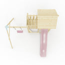 PolarPlay Balcony Tower Kids Wooden Climbing Frame - Swing Bjorn Rose