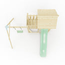 PolarPlay Balcony Tower Kids Wooden Climbing Frame - Swing Bjorn Sage