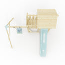 PolarPlay Balcony Tower Kids Wooden Climbing Frame - Swing Calder Mist