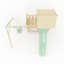 PolarPlay Balcony Tower Kids Wooden Climbing Frame - Swing Calder Sage