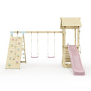 Polarplay Climbing Frame with Double Swing, Climbing Wall and Slide - Kiruna