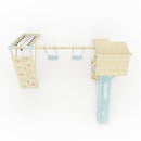 Polarplay Climbing Frame with Double Swing, Climbing Wall and Slide - Kiruna