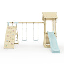 Polarplay Climbing Frame with Double Swing, Climbing Wall and Slide - Kiruna