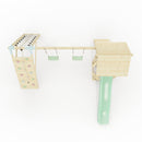 Polarplay Climbing Frame with Double Swing, Climbing Wall and Slide - Kiruna