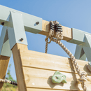 Polarplay Climbing Frame with Extended Tower, Double Swing, Climbing Wall and Slide - Roskilde