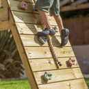 Polarplay Climbing Frame with Extended Tower, Double Swing, Climbing Wall and Slide - Roskilde
