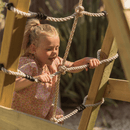 Polarplay Climbing Frame with Extended Tower, Double Swing, Climbing Wall and Slide - Roskilde