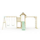 Polarplay Climbing Frame with Extended Tower, Double Swing, Monkey Bars and Slide - Helsingborg