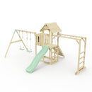 Polarplay Climbing Frame with Extended Tower, Double Swing, Monkey Bars and Slide - Helsingborg