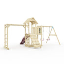 Polarplay Climbing Frame with Extended Tower, Double Swing, Monkey Bars and Slide - Helsingborg