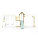 Polarplay Climbing Frame with Extended Tower, Double Swing, Monkey Bars and Slide - Helsingborg