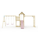 Polarplay Climbing Frame with Extended Tower, Double Swing, Monkey Bars and Slide - Helsingborg