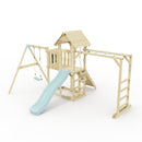 Polarplay Climbing Frame with Extended Tower, Single Swing, Monkey Bars and Slide - Stroemsund